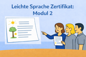 Porträt eines Mädchens mit Trisomie 21, das in einer Online-Unterrichtsstunde in die Kamera winkt.